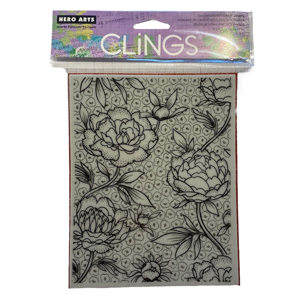 Large Flower Background Stamp by Hero Arts